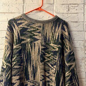 Vintage TSR USA Knit Sweater – Size L – Coogi-Style Textured Pattern